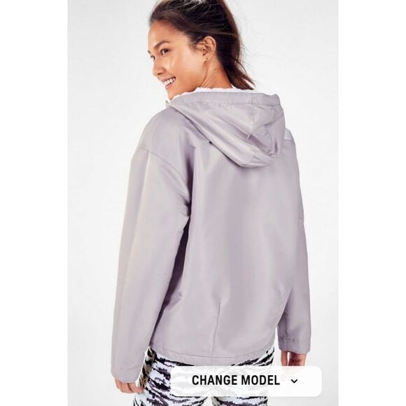 Fabletics Reversible Cher Polar Fleece Jacket sz M - Picture 3 of 13